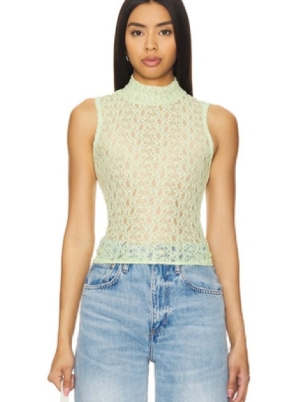 NWT Frame Mockneck Top in Mint Green